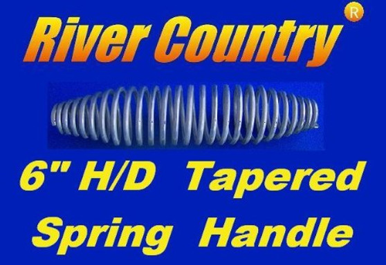 River Country Heavy Duty 6" Spring Handle for BBQ Grills, Smokers, Wood Stoves