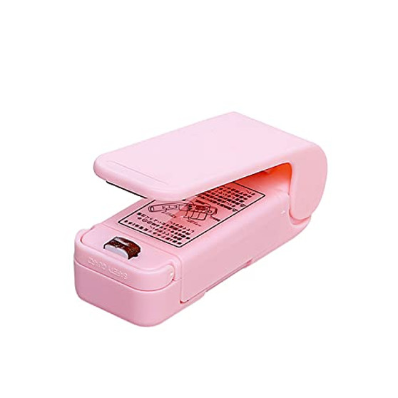 Mini Bag Sealer - Portable Heat Vacuum Sealers Plastic Sealer Portable Bag Resealer Machine Food Saver for Plastic Bags Storage Snack Cookies Fresh?Pink?