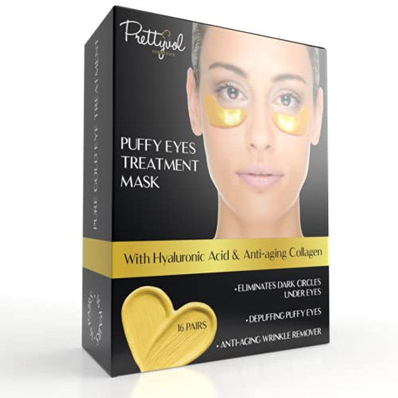 Under eye patches for dark circles and puffiness 16 Gold Pairs of eye-bags remover with collagen
