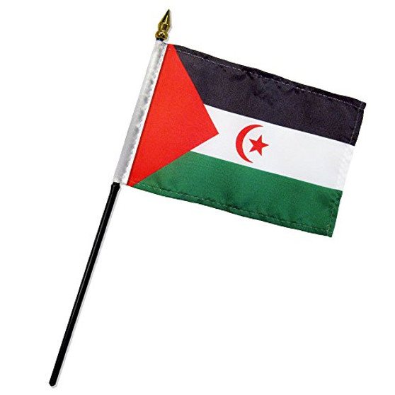 Western Sahara 4"x6" Stick Desk Flag -1-