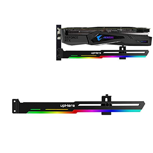 upHere G276ARGB Addressable RGB Graphics Card GPU Brace Support Video Card Sag Holder-Holster BracketBuilt-in ARGB StripAdjustable Length and Height Support 5V ARGB
