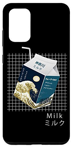 Galaxy S20 plus Kanagawa Big Wave Milk Vaporwave Japanese Aesthetic Katakana Case