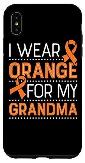 iPhone XS Max Orange for My Grandma Leukemia Cancer Awareness Ribbon Case