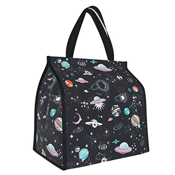 Space Galaxy Constellation Lunch Bag with Large Capacity for Women Men Cooler Tote Bag Insulated Lunch Box for Picnic Work