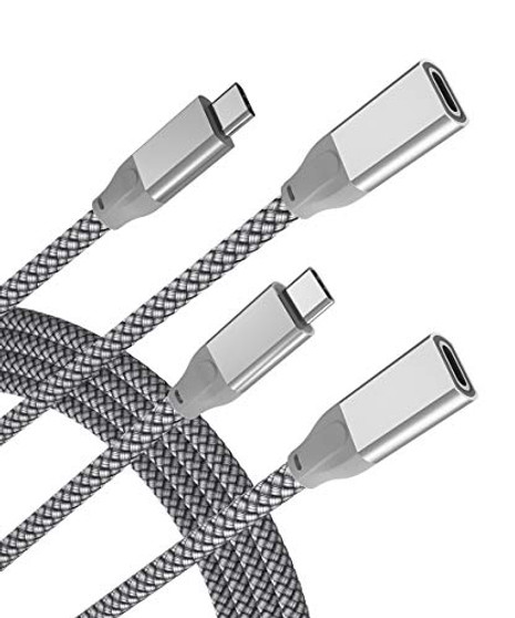 USB Type C Extension Cable 3.3FT 2-PackUSB-C 3.1 Gen2 10Gbps Female to USBC Male Extended AdapterThunderbolt 3 Compatible Extender Cord for MagSafe ChargerM1 MacBook ProMac AirOculus Quest Link