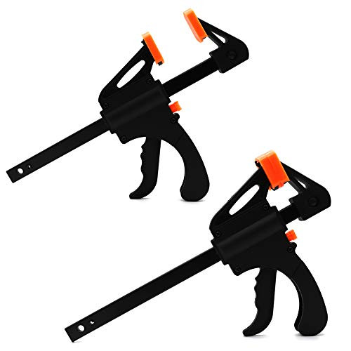 6" One-Handed Bar Clamp 2 Pack Quick-Grip Bar Clamps Set