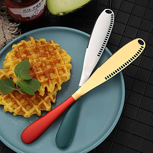 N-C Stainless Steel Cheese Knife Cream Knife with Hole Bread Jam Cheese Knife Butter Knife