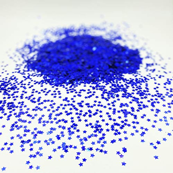 Star Confetti-Metallic Foil Star Sequins Sprinkles for Wedding Birthday Christmas New Year Party Decorations Balloon Table Nail Art Crafts 1.6OZ -Blue, 5mm-