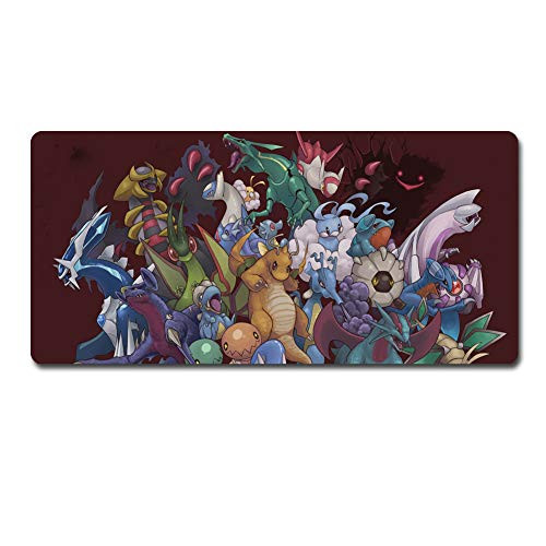 Pokemon Dialga Giratina Palkia Dragonite Rayquaza Mouse Pad Apply Anime Mouse pad Large Mouse Pad Gamer Big Mouse Mat Computer Desk Mat XXL Keyboard Pad -90cm40cm-