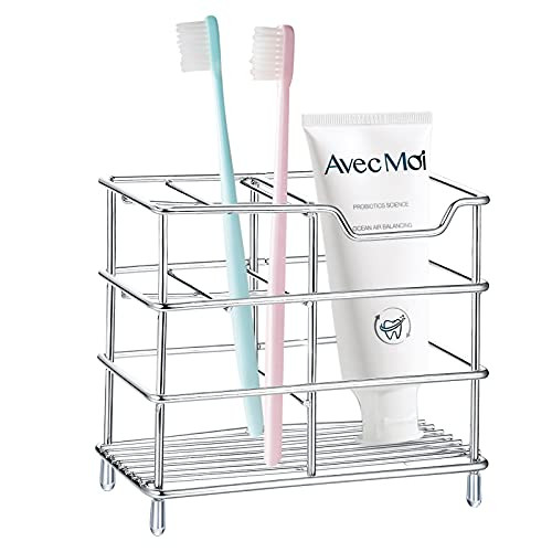 Toothbrush Holder,Toothbrush Holder for Bathroom,Stainless Steel Toothbrush and Toothpaste Holder,Tooth Brush Organizer for Bathroom,Toothbrush,Toothpaste,Facial Cleanser,Comb,Razor