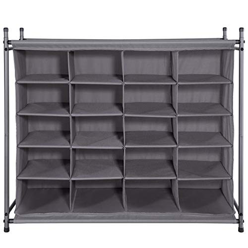 STORAGE MANIAC 20-Cube Stackable Shoe Cubby Organizer - Thumbnail 3