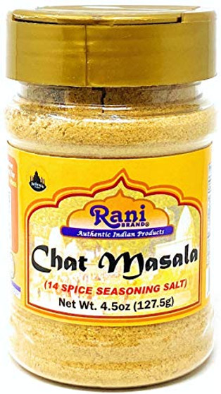 Rani Chat Masala -14-Spice Blend- Tangy Indian Seasoning 4.5oz -127.5g- ~ All Natural No MSG! - Vegan - No Colors - Gluten Friendly - NON-GMO - Indian Origin