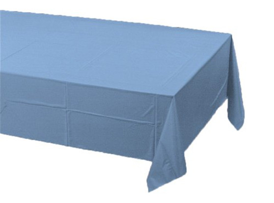 Creative Converting Touch of Color Plastic Lined Table Cover, 54 by 108-Inch, Periwinkle