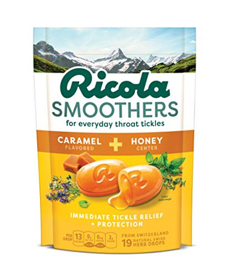 Ricola Smoothers Caramel  and  Honey Swiss Herb Throat Drops, 19ct