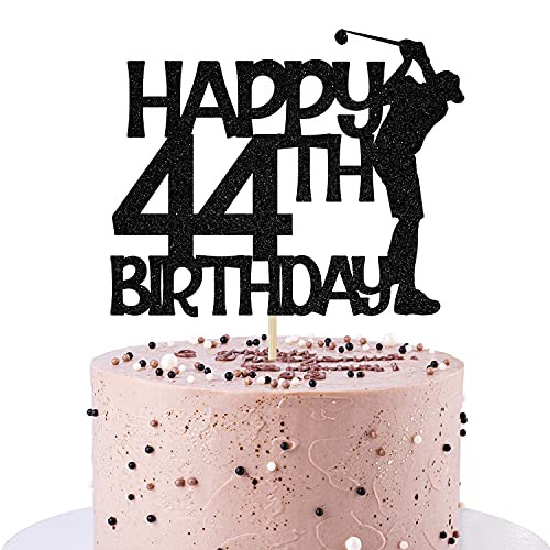 Happy 44th Birthday Cake Topper, for Men 44th Birthday, 44 Year Old, 44th Birthday Cake Decoration for Men