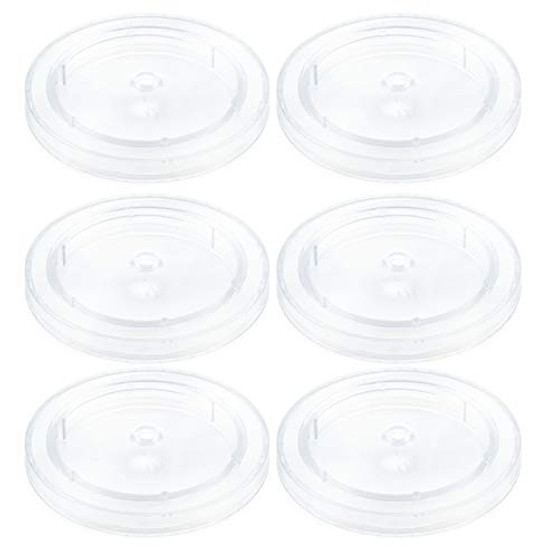 Darware Replacement Lids for Acrylic Tumblers -6-Pack-; Fits 3.75 Inch Wide Mouth Travel Cups