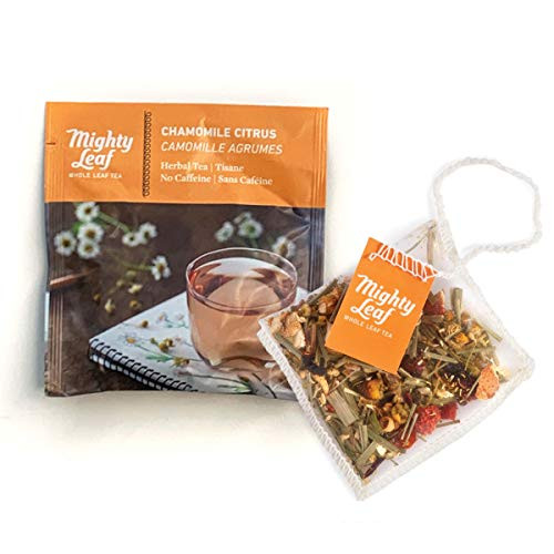 Mighty Leaf Tea Chamomile Citrus Tea Pouches, 100ct Herbal Tea Bags in Individual Foil Packs