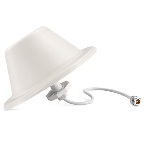 Dome Ceiling Antenna, XRDS-RF Omni-Directional Indoor Antenna 3G/4G/GSM/LTE High Performance Wide Band Antenna with N-Female Connector for Cell Phone Signal Booster Router Gateway