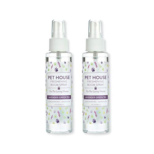 Pet House Pet Friendly Freshening Room Spray in 6 Fragrances - Non Toxic - Concentrated Air Freshening Spray Neutralizes Pet Odor � Effective, Fast-Acting � 4 oz - Pack of 2 (Lavender Green Tea)