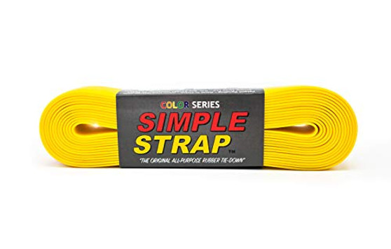 Simple Strap, The Original All Purpose Rubber Tie Down, 2mm Regular Duty (800 PSI), Yellow