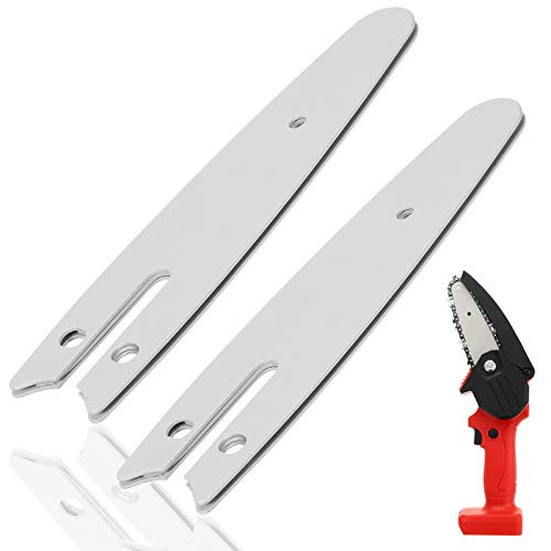 Honoson 2 Pieces 4 Inch Mini Chainsaw Guide Plate Replacement Guide Bar for 4 Inch Electric Chainsaw Handheld Portable Cordless Chainsaw Parts Accessories for Pruning Shears