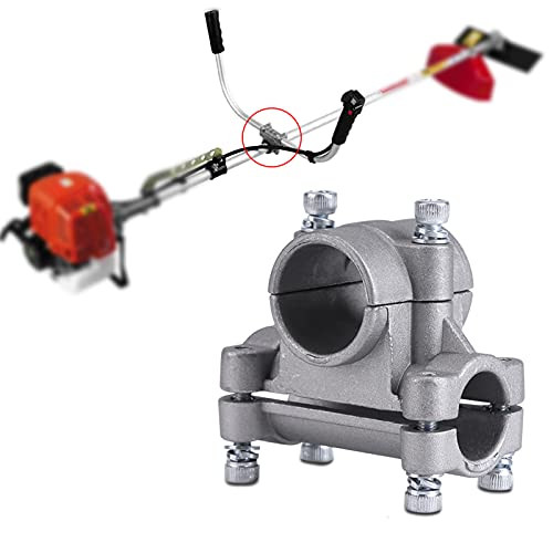 Lawn Mower Handle Bracket, 26/28mm Handle Clamp for Lawn Mower Attachment Brushcutter Hand Bracket -Silver--2-