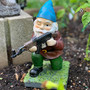 Funny Army Garden Gnome Statue, Resin Desktop Lawn Ornament, Figure Sculpture Indoor Outdoor Home Yard Decor, Lawn Patio Yard Combat Garden Gnome, Resin Cartoon Sculpture Ornament Outdoor Statues -A-