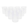 dailymall 10 Measuring Cups Plastic Beakers 4 Sizes - 150ml