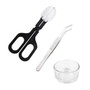 IAFVKAI Reptile Feeding Tongs Crickets Clamp Curved Feeding Tweezers Terrarium Cleaning Tools with Small Water Dish 3 in 1 for Insects Lizard Bearded Dragon Turtle Snake Spider Frog Gecko Chameleon