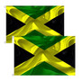 ANCONINE 2 Pack Jamaica National Flag3x5 FT-Vivid Colors and UV Fading ResistanceDouble Stitched-Polyester and Flags with Brass GrommetsSuitable for The Breeze Area.