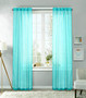 Idea Nuova Sheer Pair Window Curtain Panel 84-Inch Teal