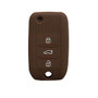 Car Key Cover Case for MG 6 GS MG6 2019 3 Button Folding Holder Key Accessories Keyring for MG GS Protection Fob Shell Brown