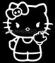 MAF - Hello Kitty Middle Finger Vinyl Decal Sticker for Cars LAPTOPS Walls Windows Toolbox Gift