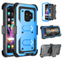 Galaxy S9 Case Tinysaturn Phone Case for Samsung Galaxy S9 Belt Clip Holster Heavy Duty Shockproof Full Body Protective Cover Hard Shell  and  Kickstand Case for Samsung Galaxy S9-Blue