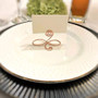 Pomp Loop 'de Loop Place Card Holders -Rose Gold 12 Pack- - Perfect for Dinner Parties Weddings  and  Events - Display Place Cards Table Numbers Photos  and  Buffet Food Labeling