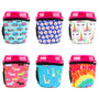 HaiMay 6 Pieces Reusable Ice Cream Sleeves Ice Cream Cover Ice Cream Holder Covers with Spoon Holder Cute Style