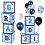 Kederwa Navy Blue Graduation Decorations with 2021 Graduation Boxes Balloon and GRAD" "2021" for Class of 2021 Graduation Party Decorations