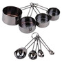 Stainless Steel Measuring Cup Baking Tools - 8Pcs/Set Stainless Steel Measuring Cup Spoon with Scales Kitchen Cooking Baking Supplies-Black-