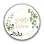 2" Round Greenery S'More Love Wedding Favor Sticker -40 Labels-