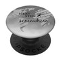 Black and White World Map - Next Stop Somewhere Travel Quote PopSockets PopGrip- Swappable Grip for Phones  and  Tablets