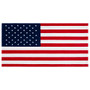 American Flag 30 x 60 inch 100 percent Cotton USA Printed Velour and Terry