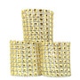 Atomcool Gold Napkin Rings 100 Pcs Rhinestone Napkin Ring Diamond Napkin Holder Buckles for Christmas Table Decorations Wedding Birthday Party or Everyday Use