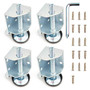 Logentic 4 Pack Corner Leveling Feet Heavy Duty Furniture Levelers Leg Adjustable Protector Guard Bracket for Furniture Like Table Cabinets Workbench Shelving and More