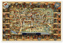 Oxford University Campus Map - London, England circa 1948 - measures 24 inches x 36 inches -610 mm x 915 mm-