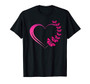 Hot Pink Heart with Pink Butterflies for Women and Girls T-Shirt