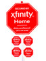 Xfinity Home. Security Signs with,Stake Post 100 percent Aluminum 28'' Long for Yard Sign. PVC 18'' -3mm- Thick,Sign 10''x10''.Plus-4 Stickers-
