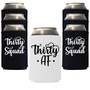 Veracco Thirty AF 30 Years Can Coolie Holder 30th Birthday Gift Dirty Thirty Squad Party Favors Decorations -Black-White 12-