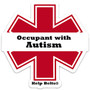 Autism Medical Alert Window Static Cling