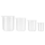 NUOBESTY Plastic Measuring Cup Set Plastic Graduated Beakers Transparent Measuring Beakers for Kitchen Experiment, 4PCS