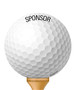 Medium Ball on tee with Text - Golf Tee Sponsor Sign